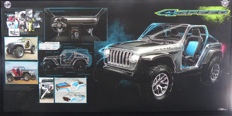 Illustration for article titled The Jeep 4SPEED Concept Is So Light It Gets A Two Inch Lift For Free